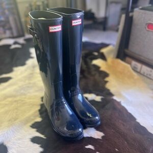 Navy Blue Hunter boots